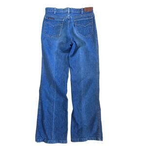 Vintage 80s Levi's Womens High Waisted Wide Leg Jeans Size 28 Center Crease